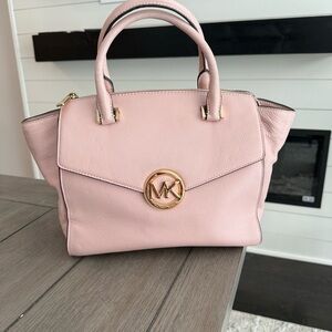 Michael Kors Pink Leather Tote Bag